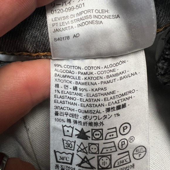 Levi's 569 Loose Straight Y2K‎ Baggie Jeans Gray Wash Denim Pants Men's W38 L34 - Picture 5 of 10